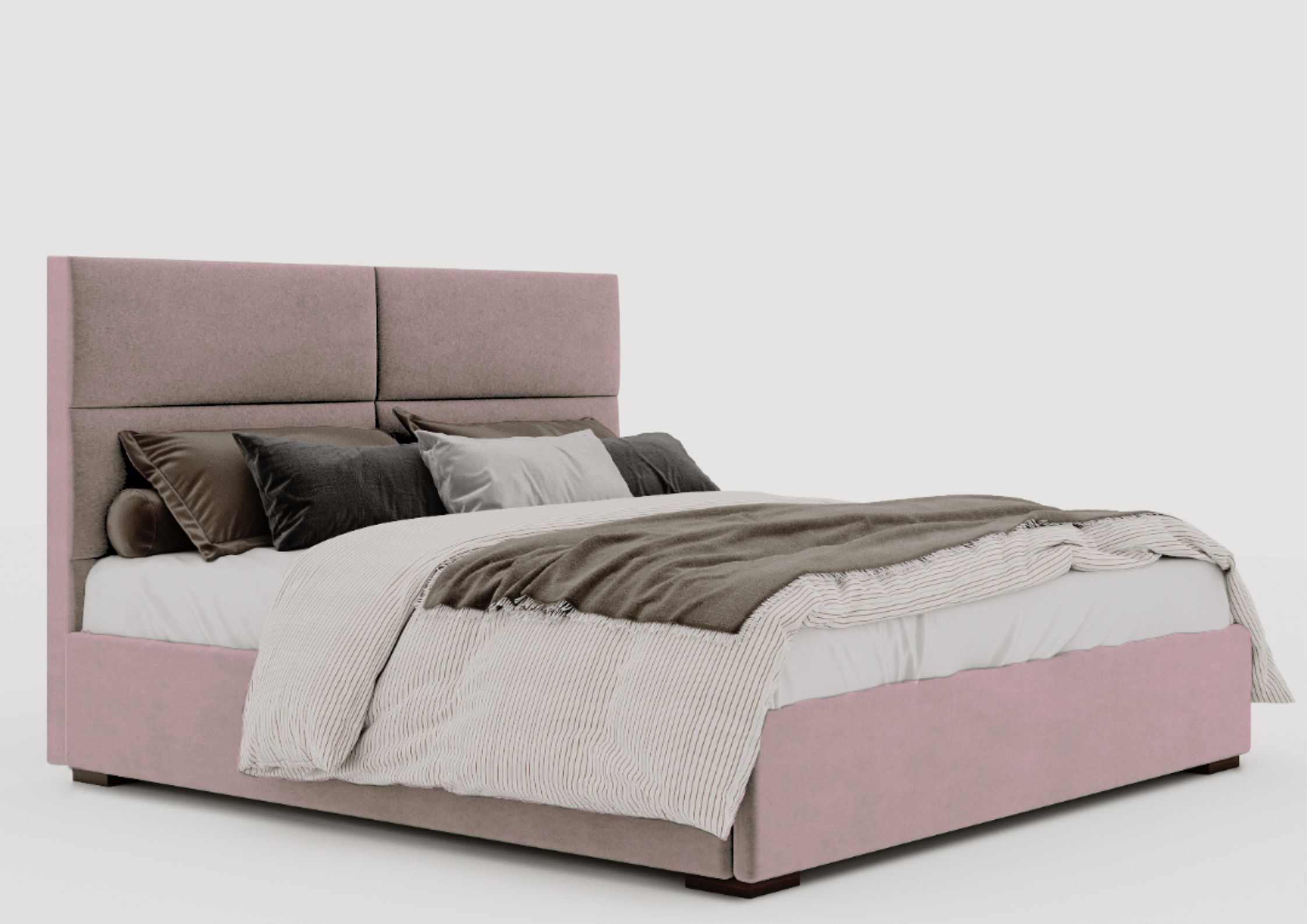 Różowe łóżko 180x200cm